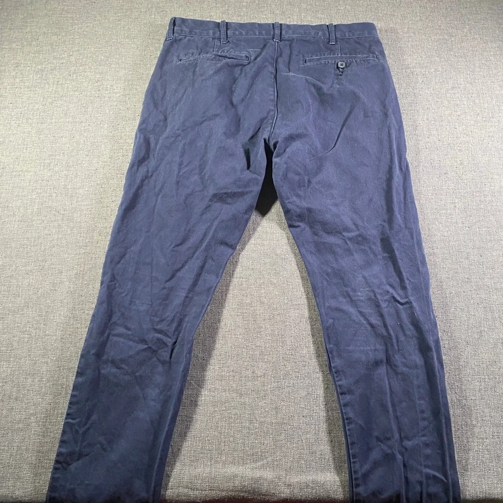 J. Crew Driggs Navy Blue Chino Pants Mens W31 L30 Cotton‎ Flat Front